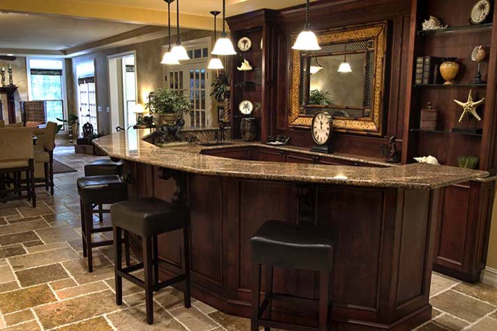 Basement bars are the perfect place for entertaining guests.